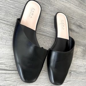 zara trafaluc shoes square toe mule size 8